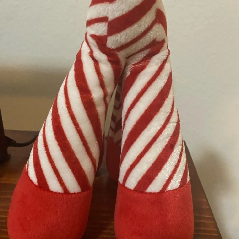 VTG Rare Bestever Funny Feet Peppermint Candy Cane Weighted Christmas 14”Pony